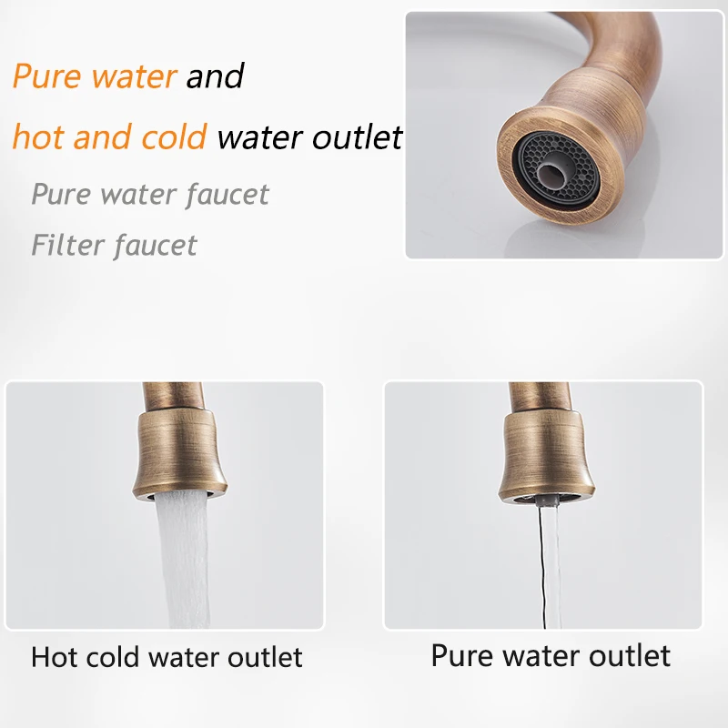 Robinet de cuisine à en laiton Antique, – Image 4