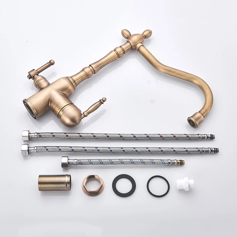 Robinet de cuisine à en laiton Antique, – Image 6