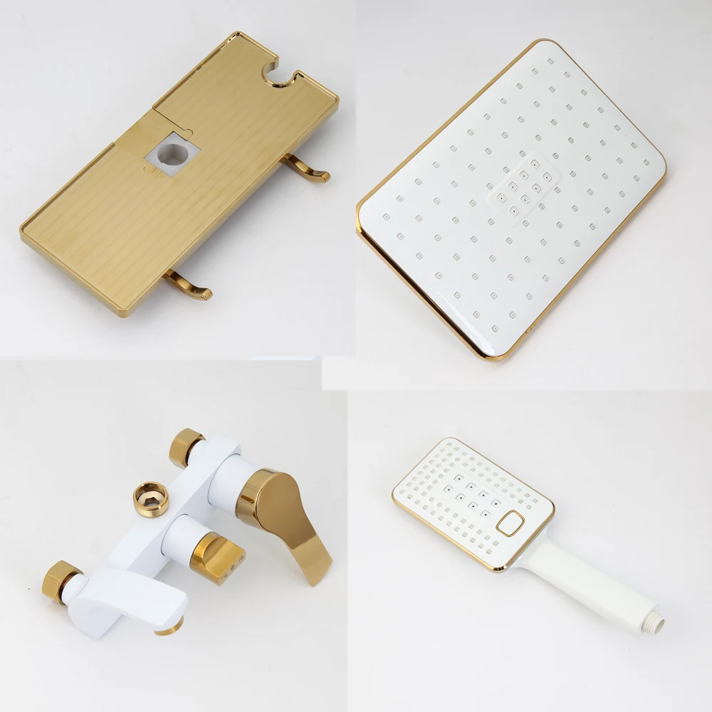 Colonne de douche or blanc – Image 4