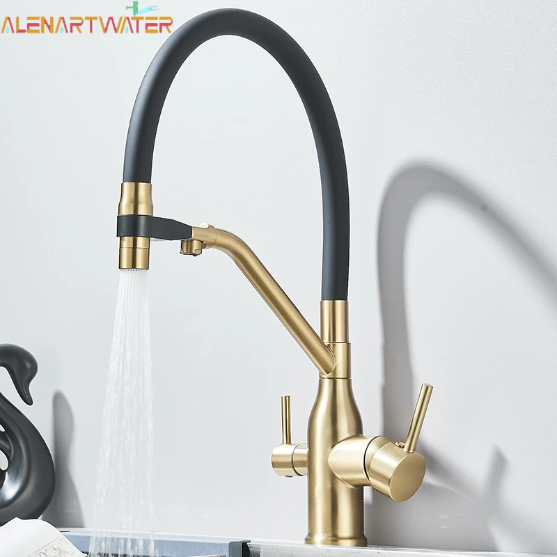 Robinet cuisine en laiton noir